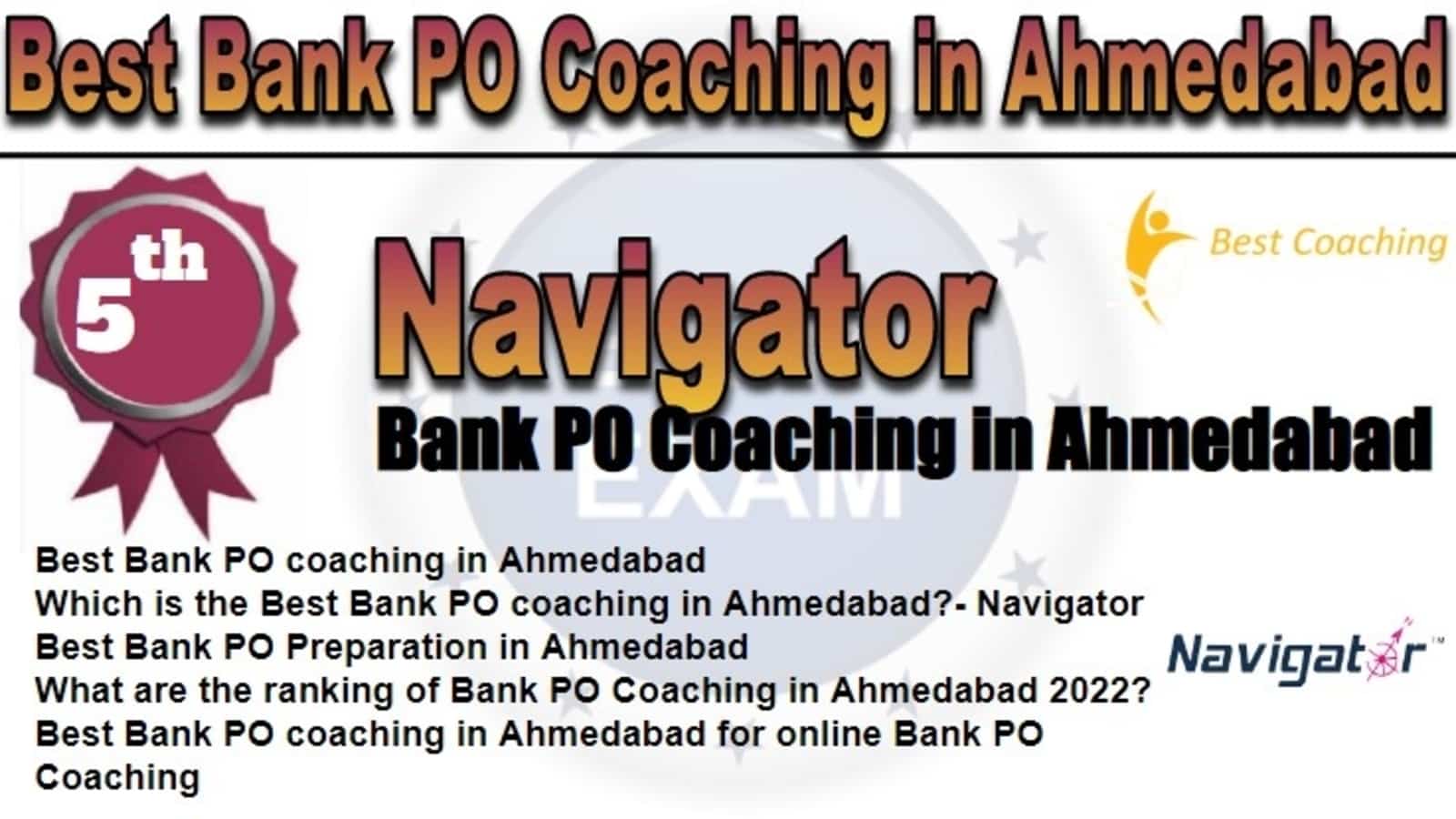 Rank 5 Best Bank PO Coaching in Ahmedabad