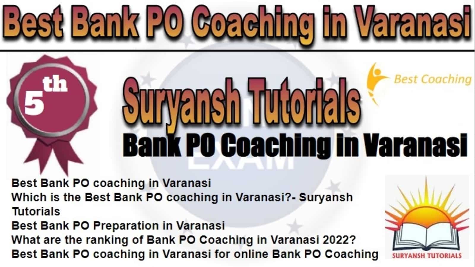 Rank 5 Best Bank PO Coaching in Varanasi