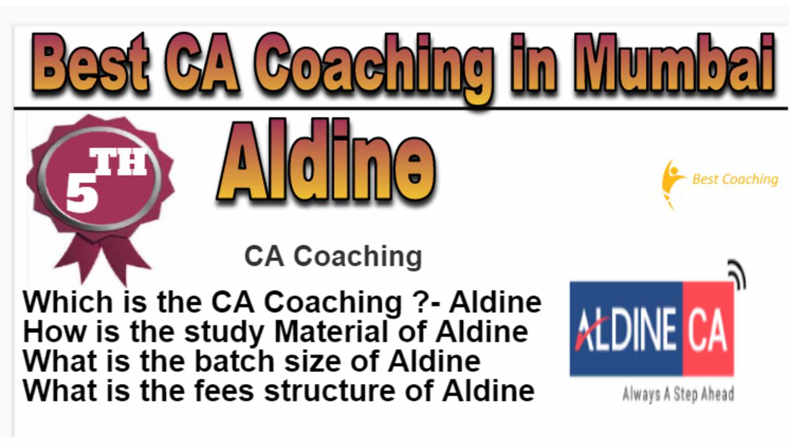Rank 5 Best CA Coaching in Mumbai