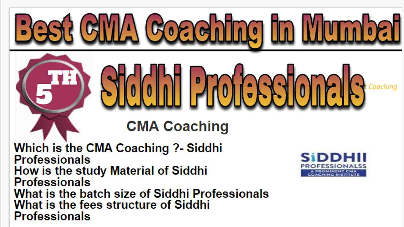 Rank 5 Best 10 CMA Classes in Mumbai