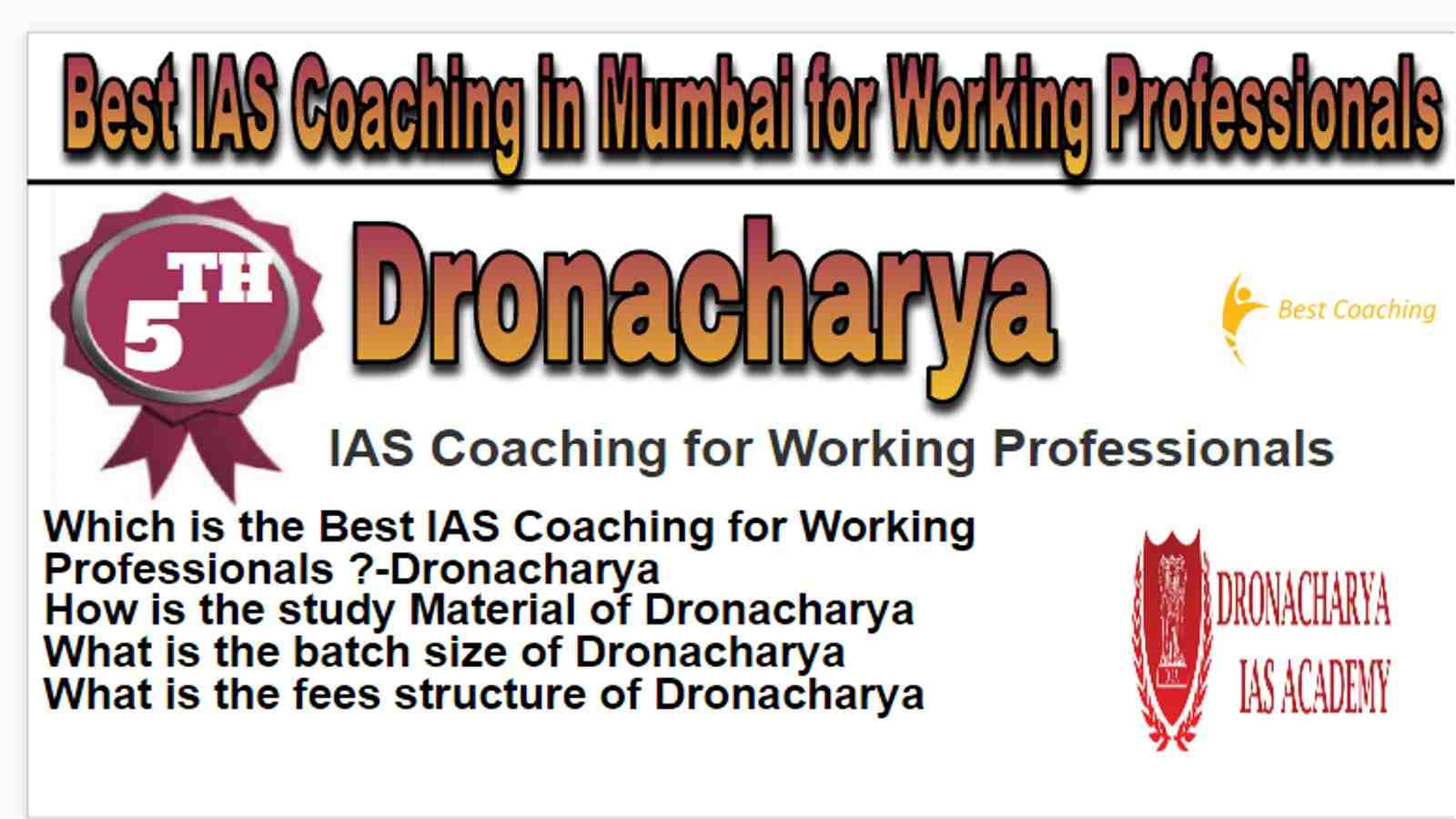 Rank 5 Best IAS Coaching in Mumbai for Working Professionals