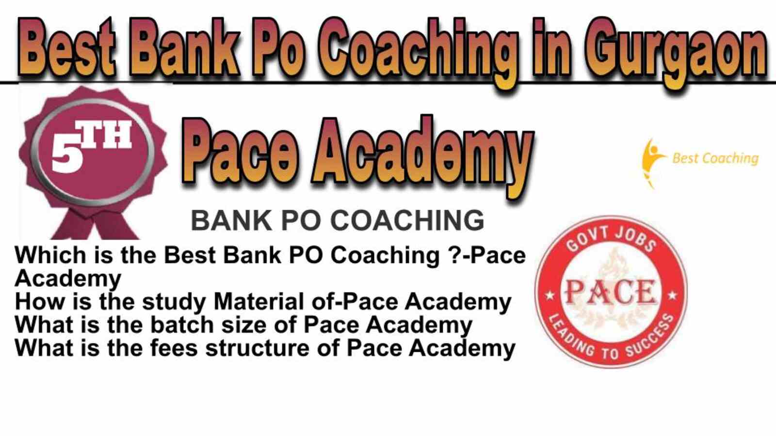 Rank 5 best bank Po coaching in Gurgaon
