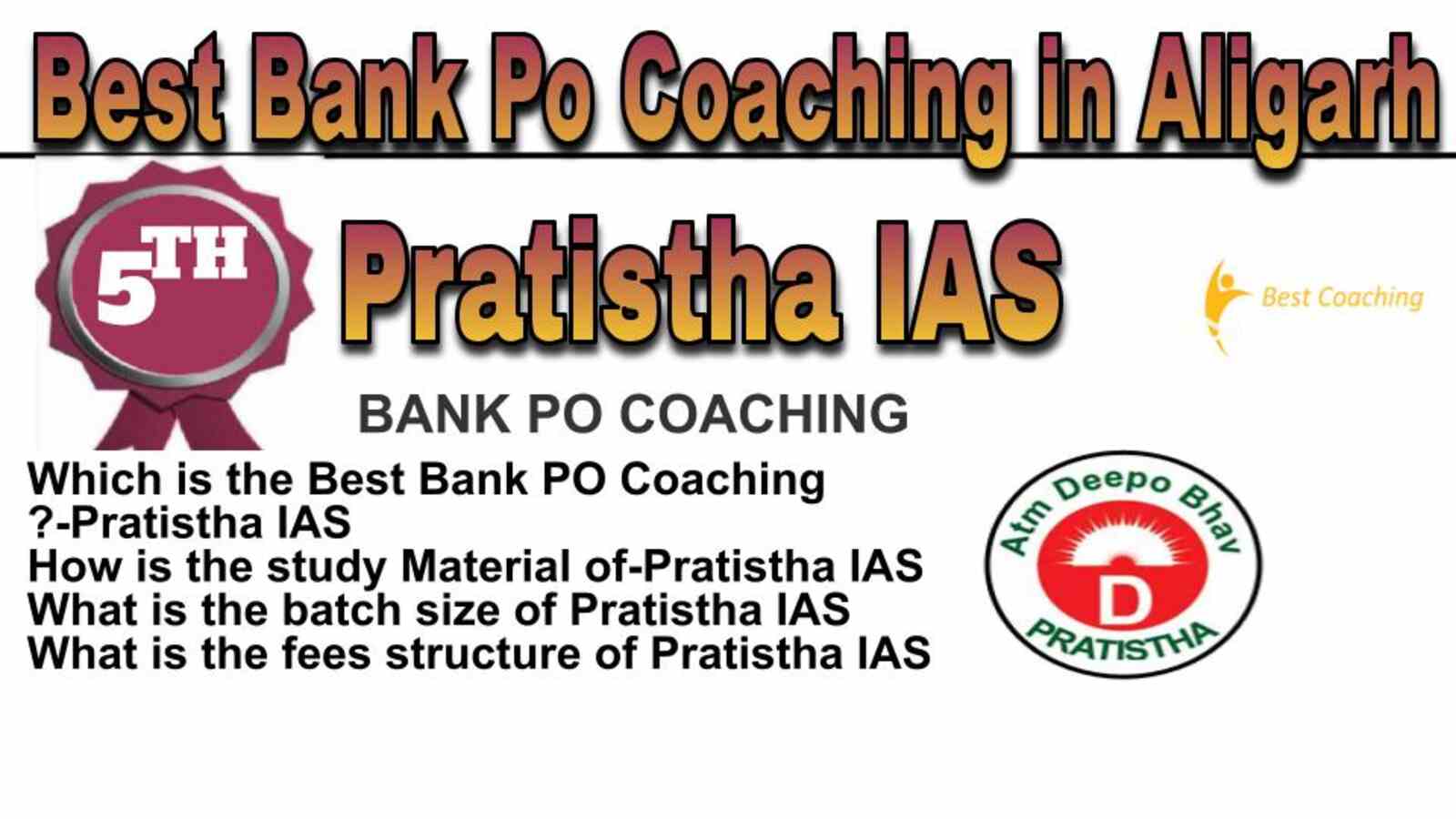 Rank 5 best bank po coaching in Aligarh