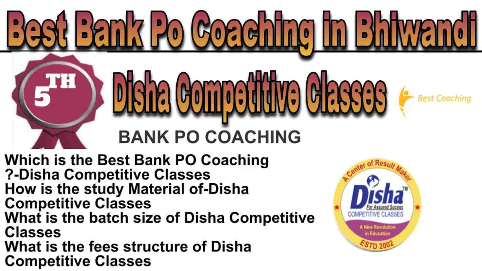 Rank 5 best bank po coaching in Bhiwandi