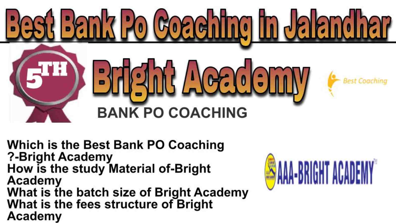 Rank 5 best bank po coaching in Jalandhar
