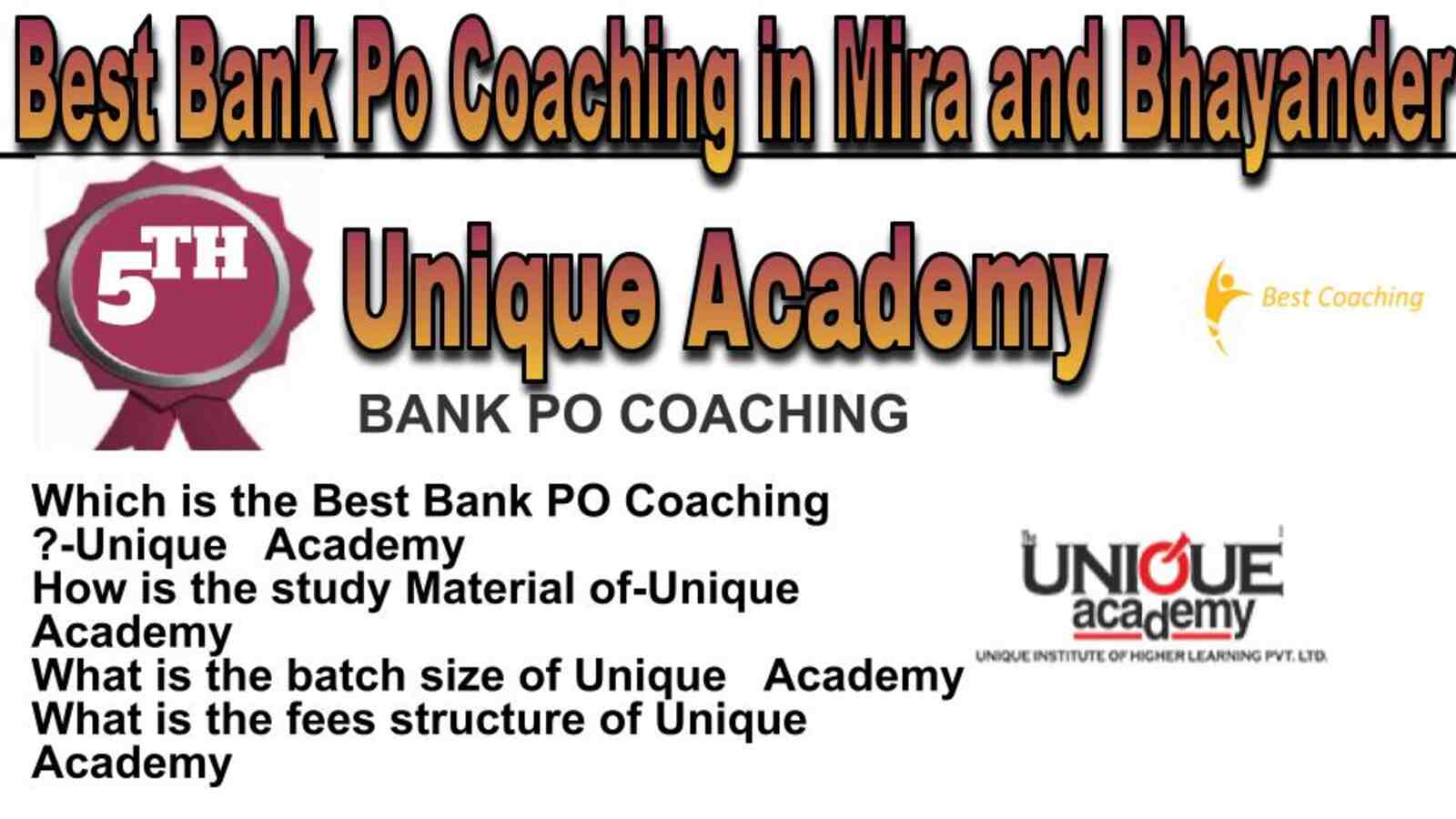 Rank 5 best bank po coaching in Mira and Bhayander