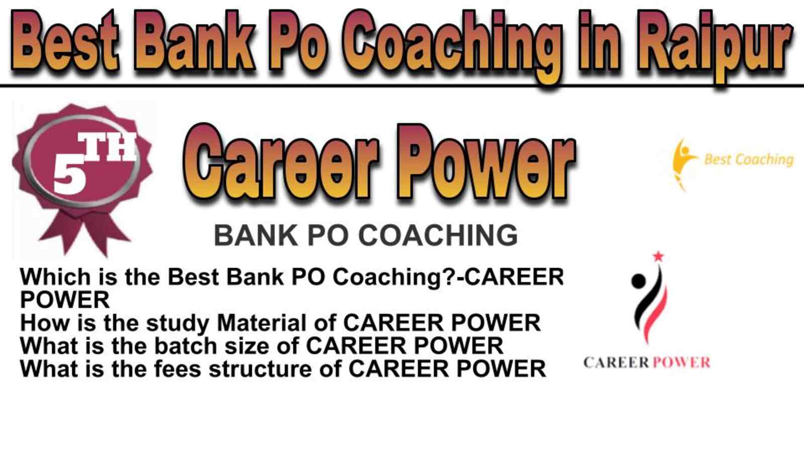 Rank 5 best bank po coaching in Raipur