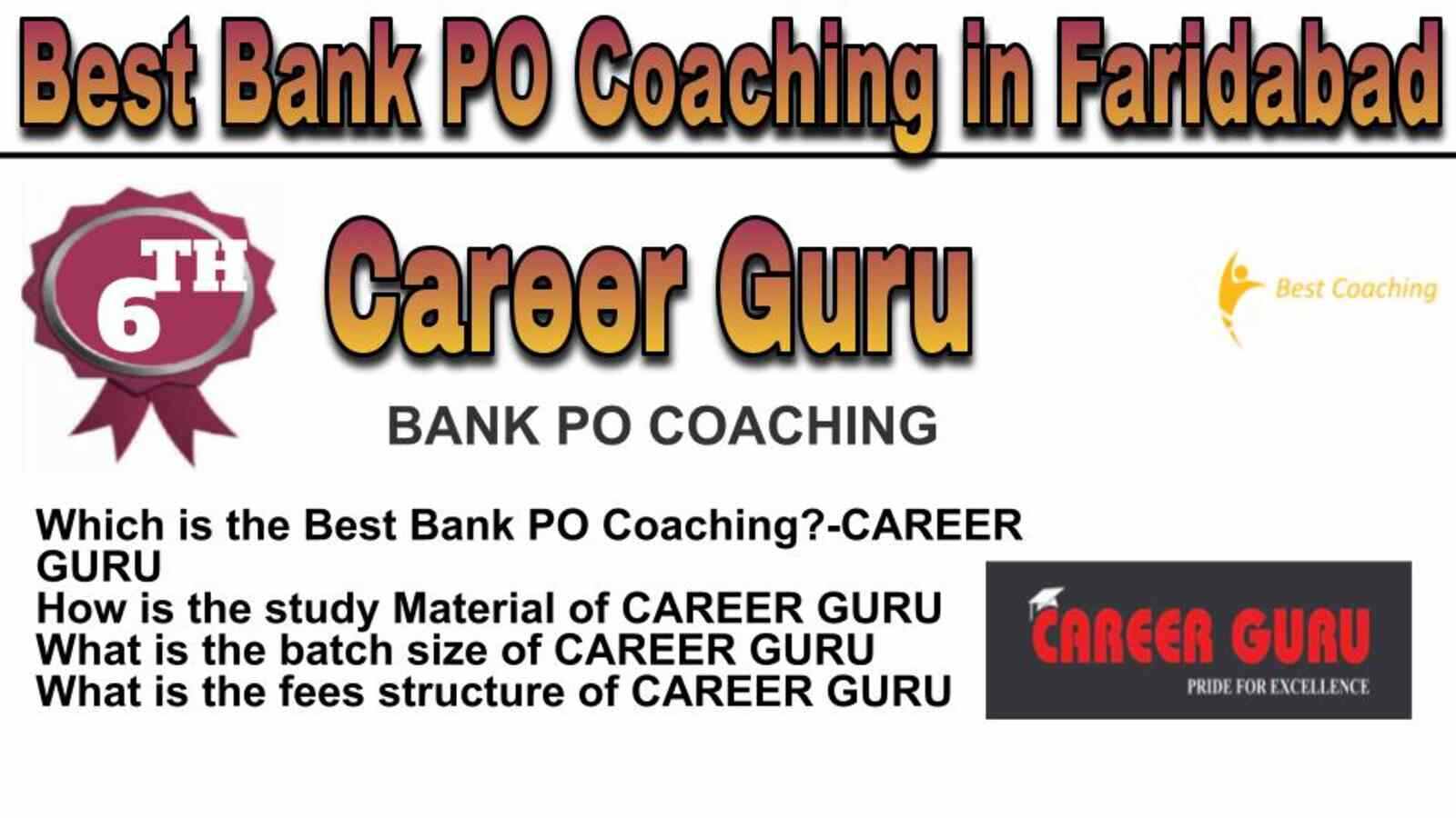 Rank 6 BEST BANK PO COACHING IN FARIDABAD