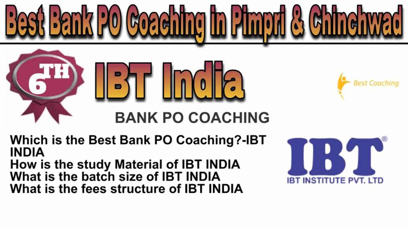 Rank 6 BEST BANK PO COACHING IN PIMPRI & CHINCHWAD