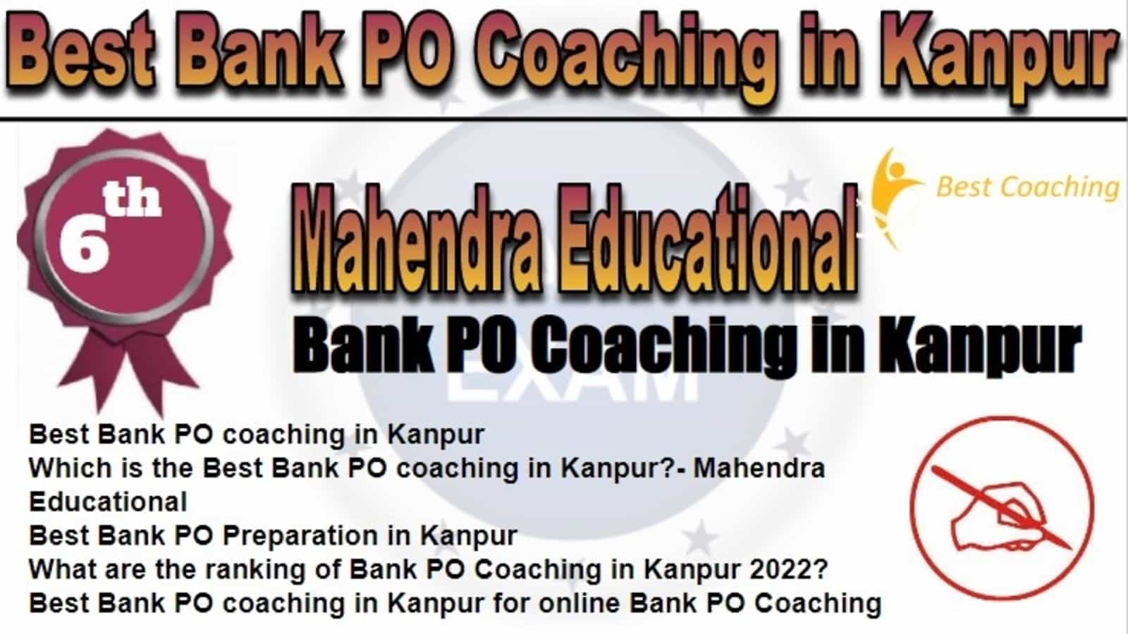 Rank 6 Best Bank PO Coaching in Kanpur