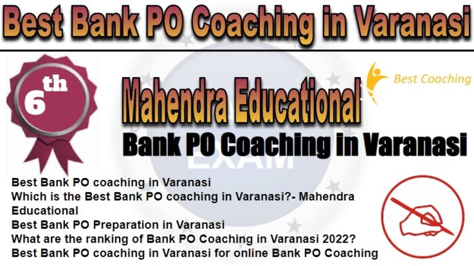 Rank 6 Best Bank PO Coaching in Varanasi
