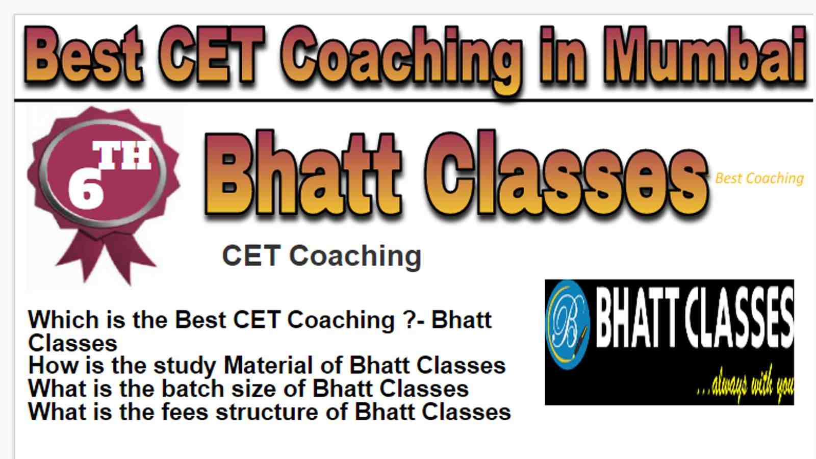 Rank 6 Best CET Coaching in Mumbai