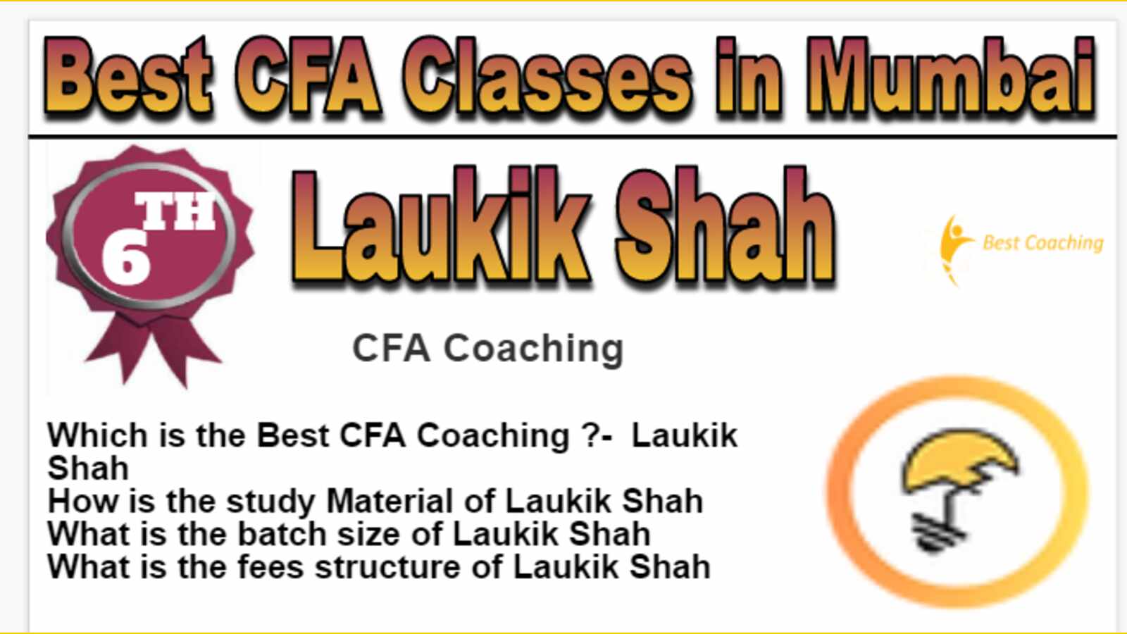 Rank 6 Best CFA Classes in Mumbai