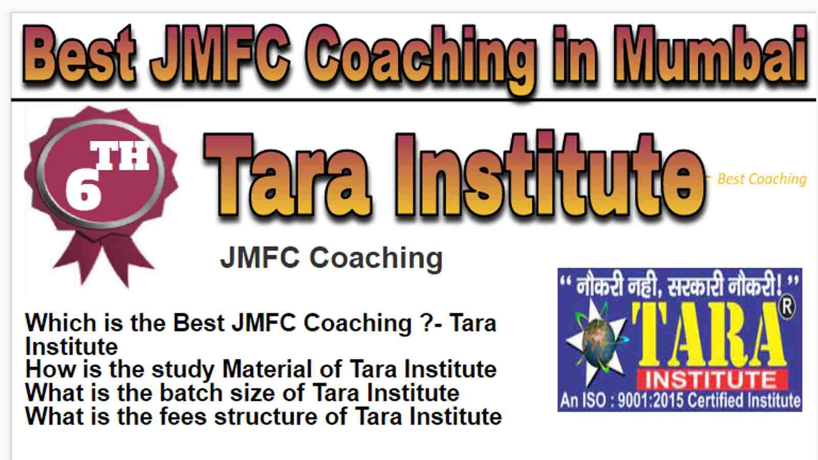 Rank 6 BestJMFC Classes in Mumbai