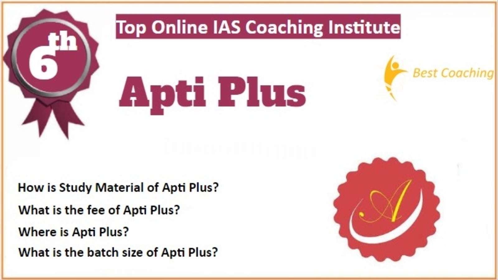 Rank 6 Best Online IAS Coaching