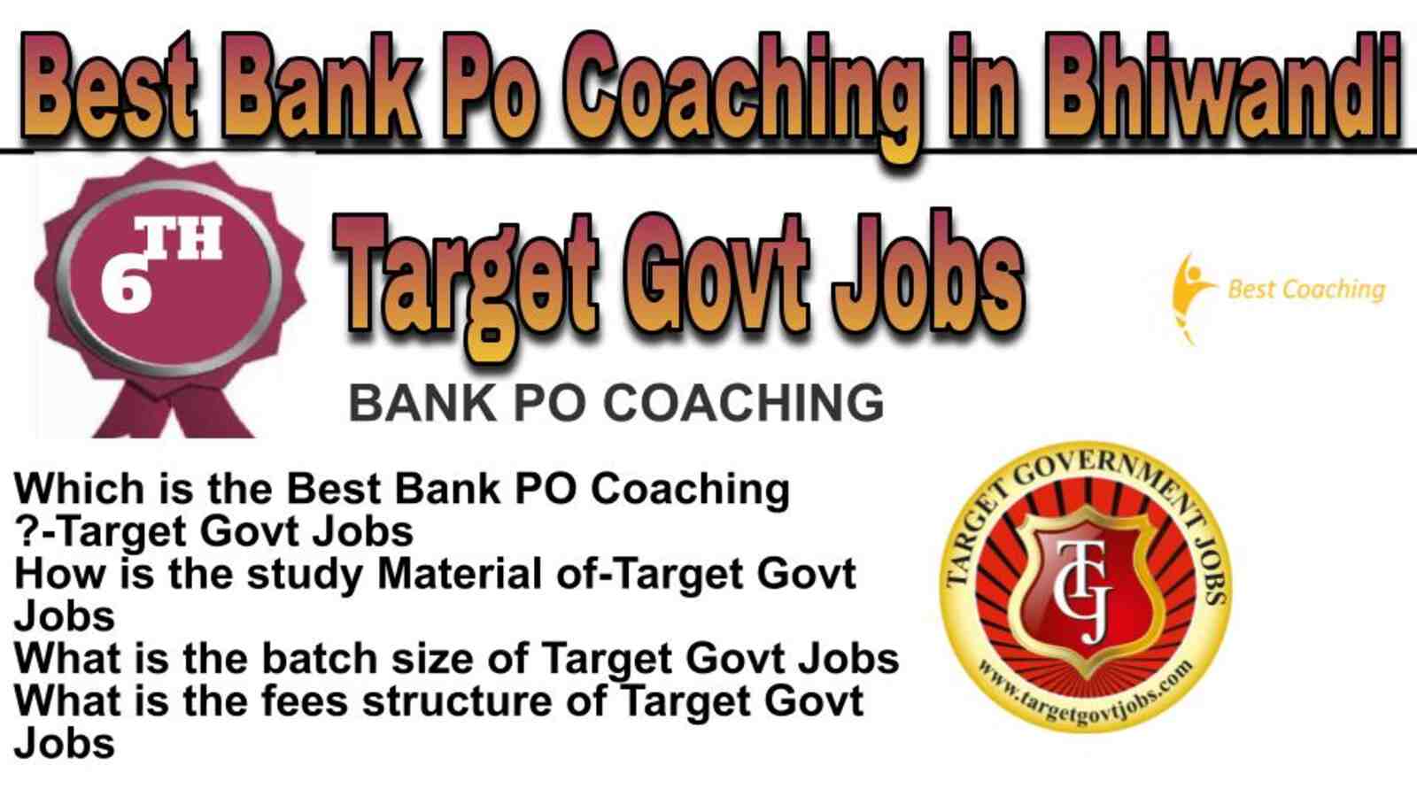 Rank 6 best bank po coaching in Bhiwandi