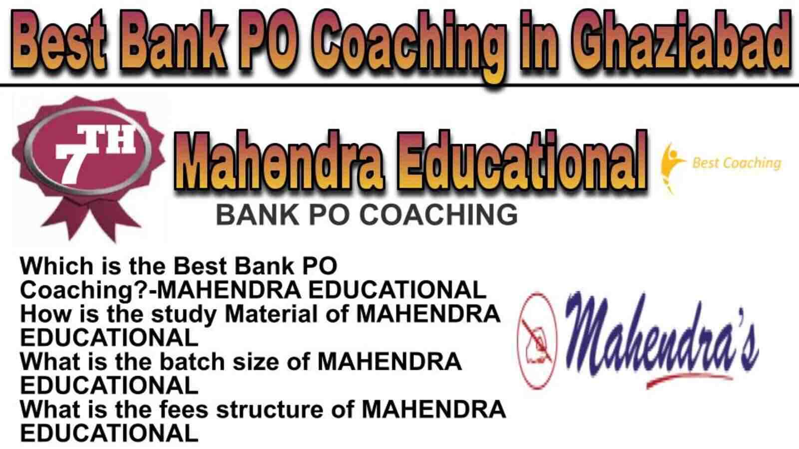 Rank 7 BEST BANK PO COACHING IN GHAZIABAD