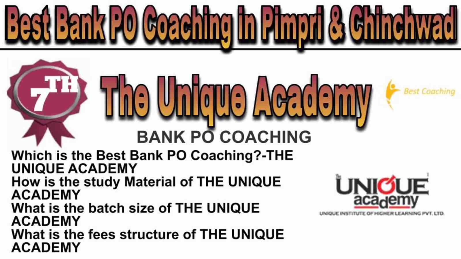 Rank 7 BEST BANK PO COACHING IN PIMPRI & CHINCHWAD