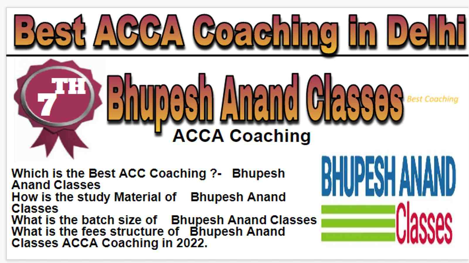 Rank 7 Best ACCA Coaching in Delhi