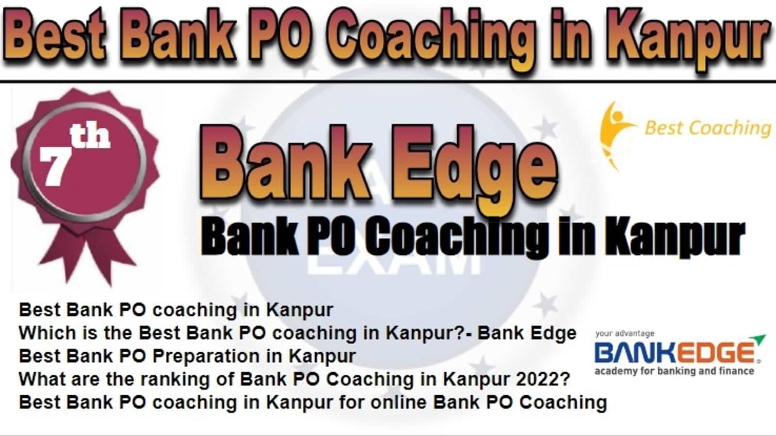 Rank 7 Best Bank PO Coaching in Kanpur
