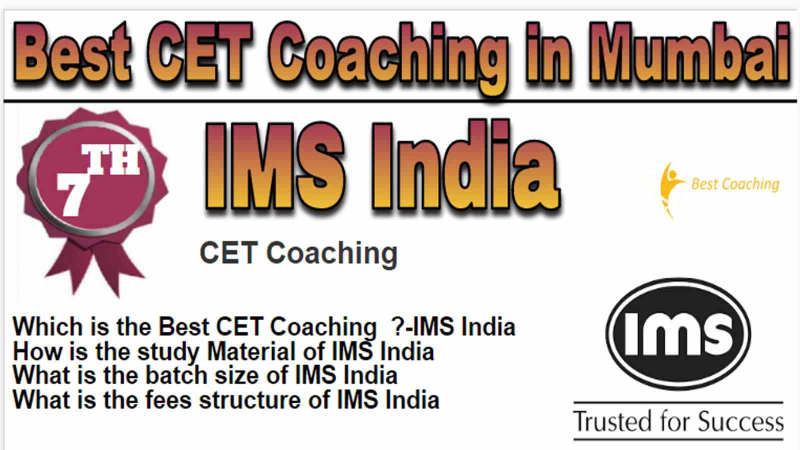 Rank 7 Best CET Coaching in Mumbai