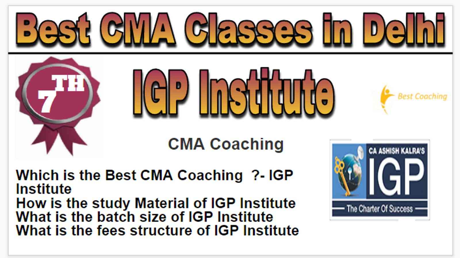 Rank 7 Best 10 CMA Classes in Delhi