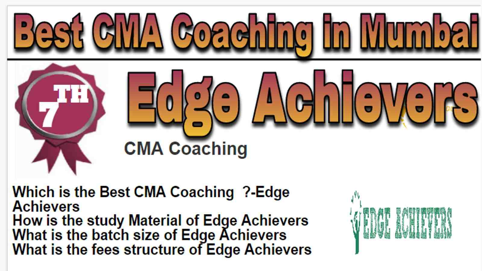 Rank 7 Best 10 CMA Classes in Mumbai