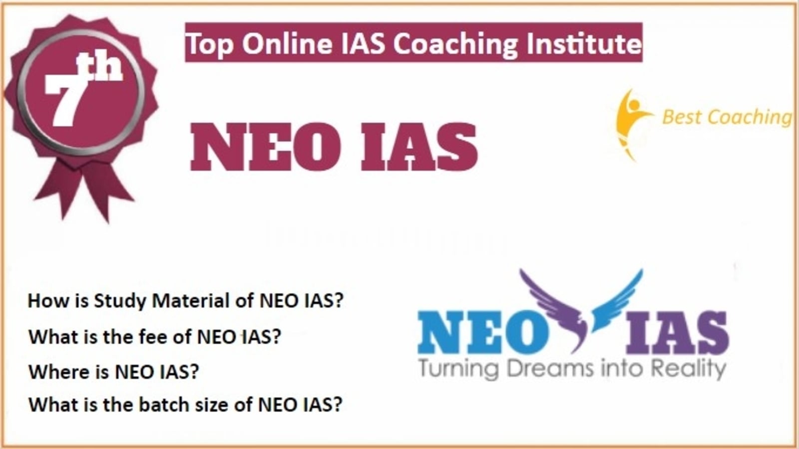 Rank 7 Best Online IAS Coaching
