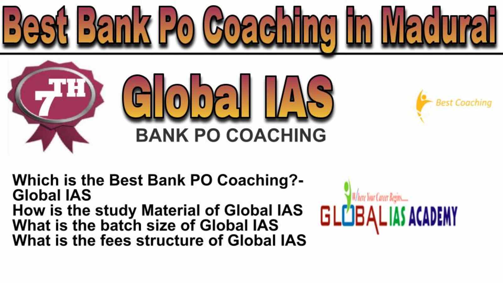 Rank 7 Best bank po coaching in Madurai