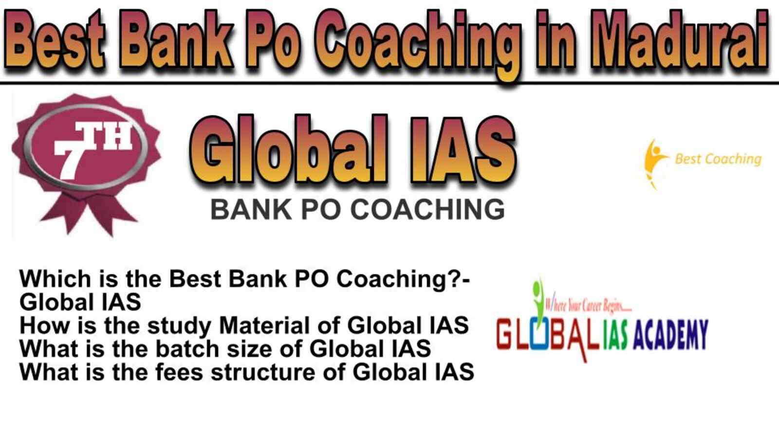 Rank 7 Best bank po coaching in Madurai Rank 7 Best bank po coaching in Madurai