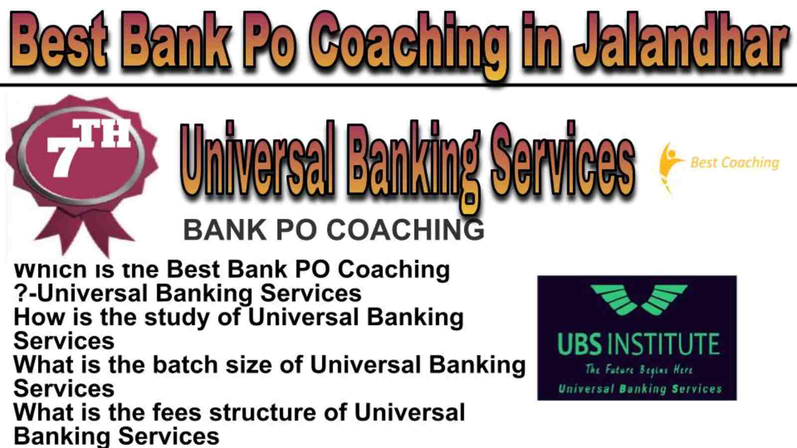 Rank 7 best bank po coaching in Jalandhar