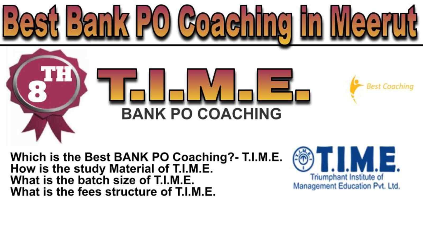Rank 8 BEST BANK PO COACHING IN MEERUT