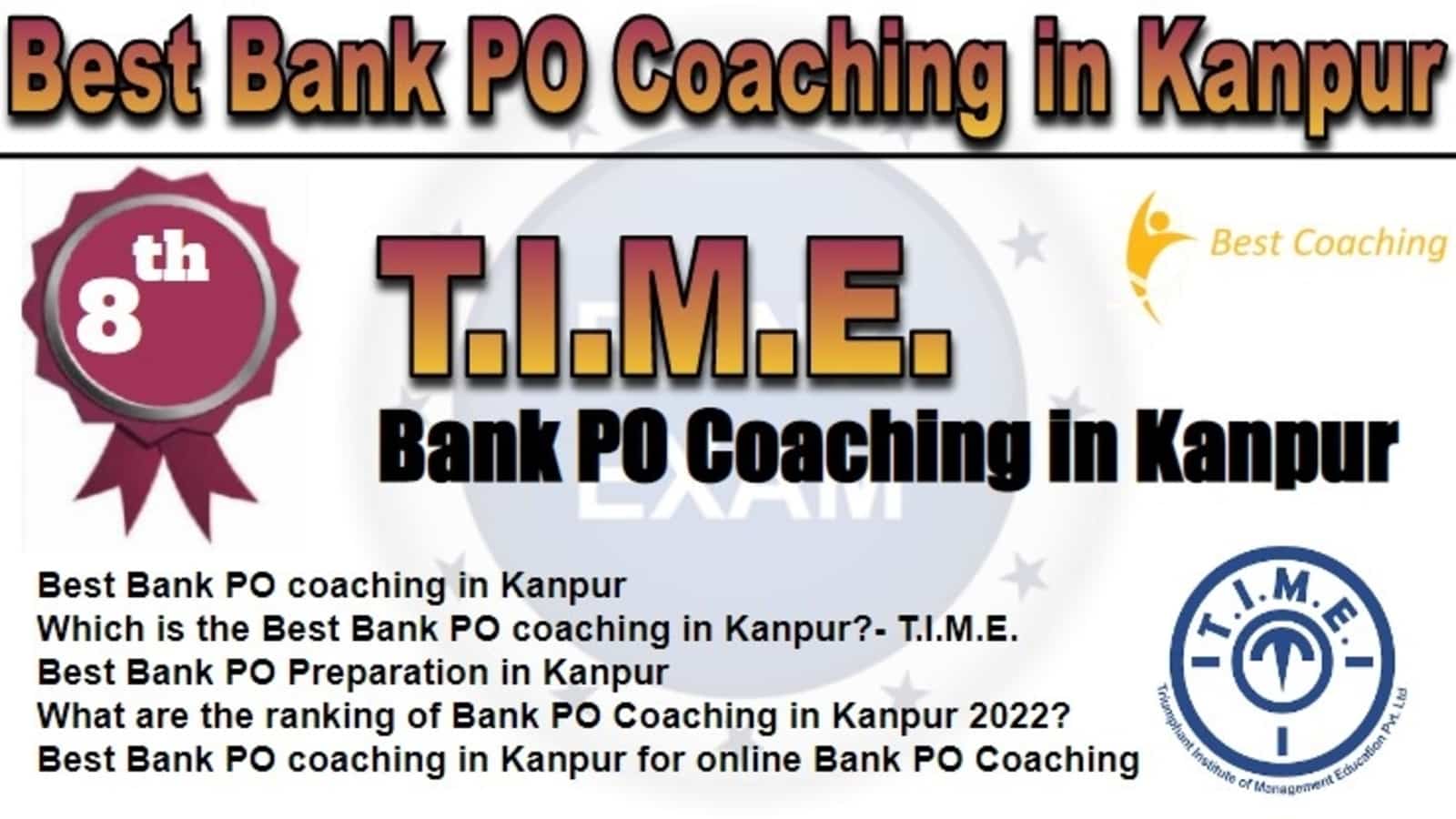 Rank 8 Best Bank PO Coaching in Kanpur