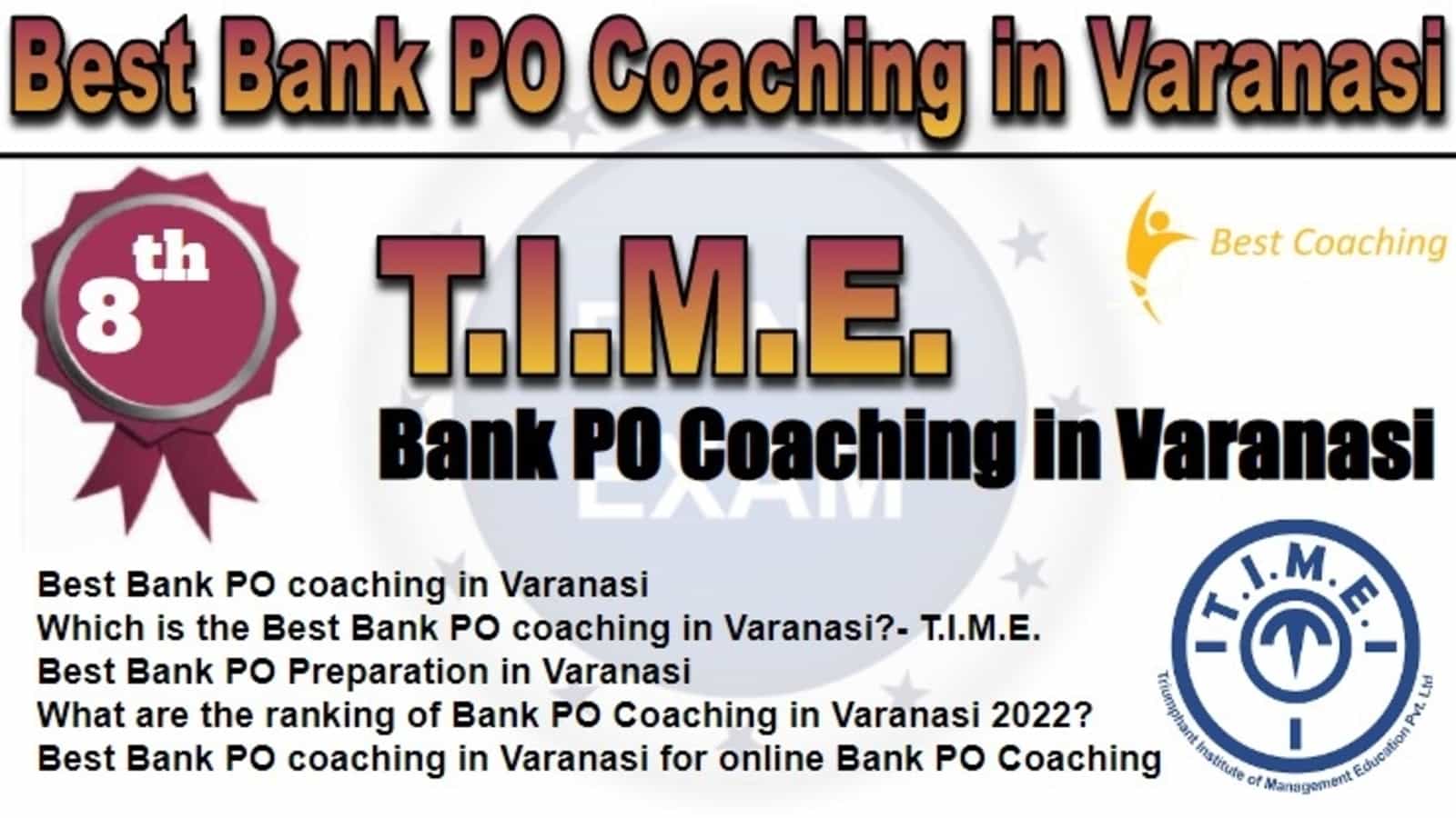 Rank 8 Best Bank PO Coaching in Varanasi