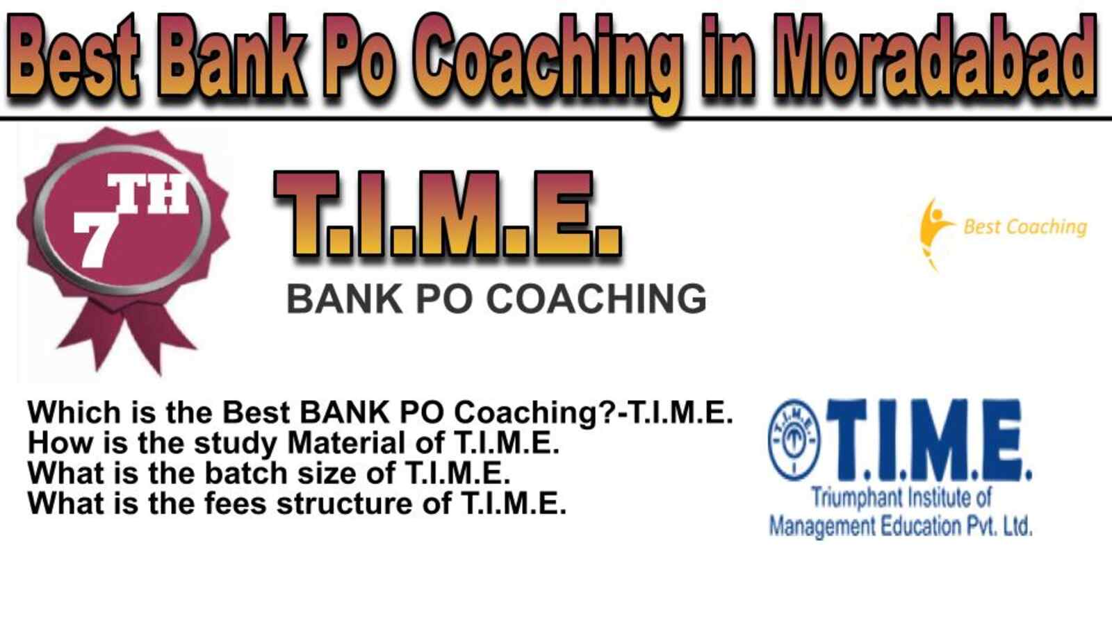 Rank 8 best Bank Po Coaching in Moradabad