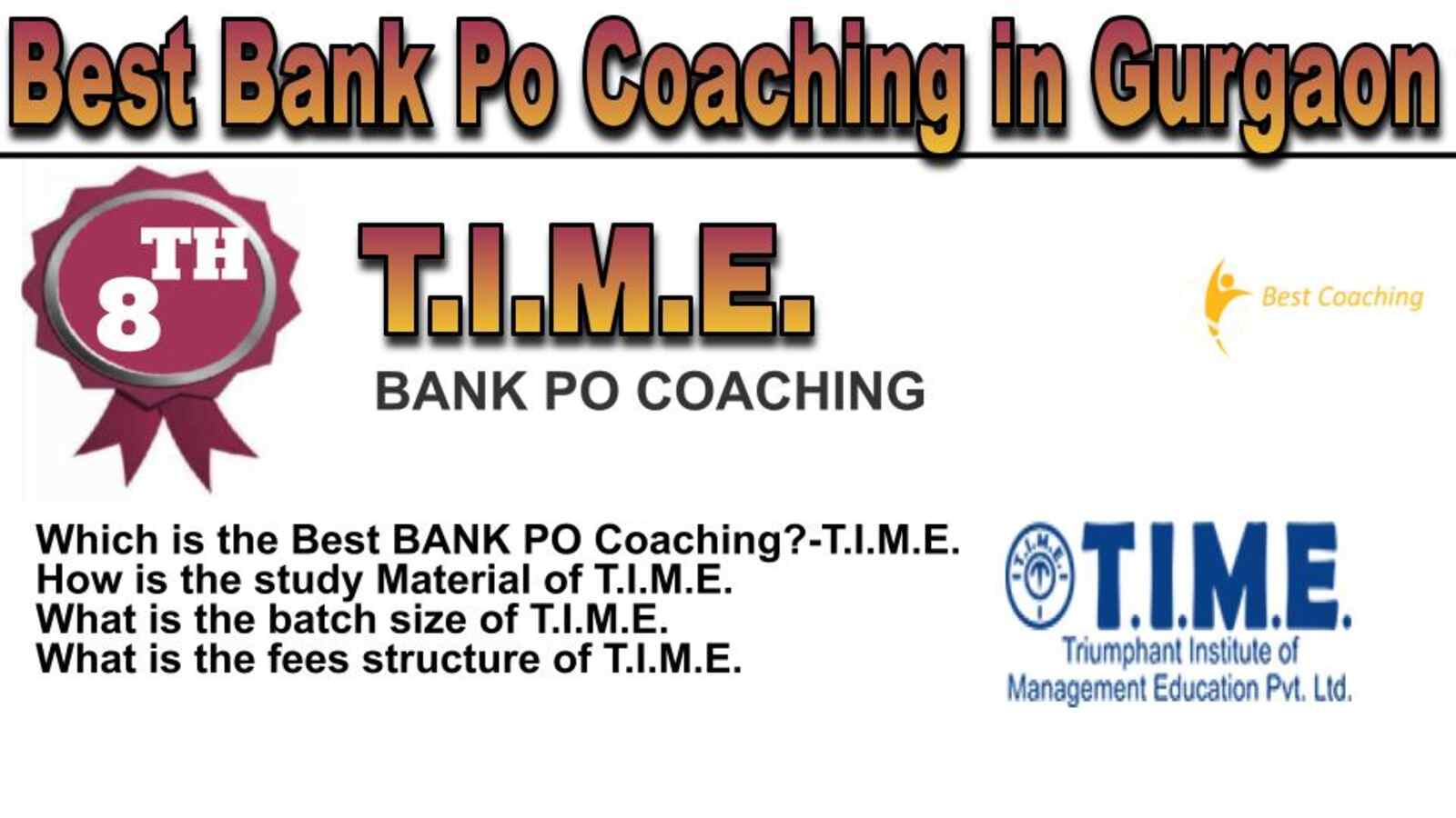 Rank 8 best bank Po coaching in Gurgaon