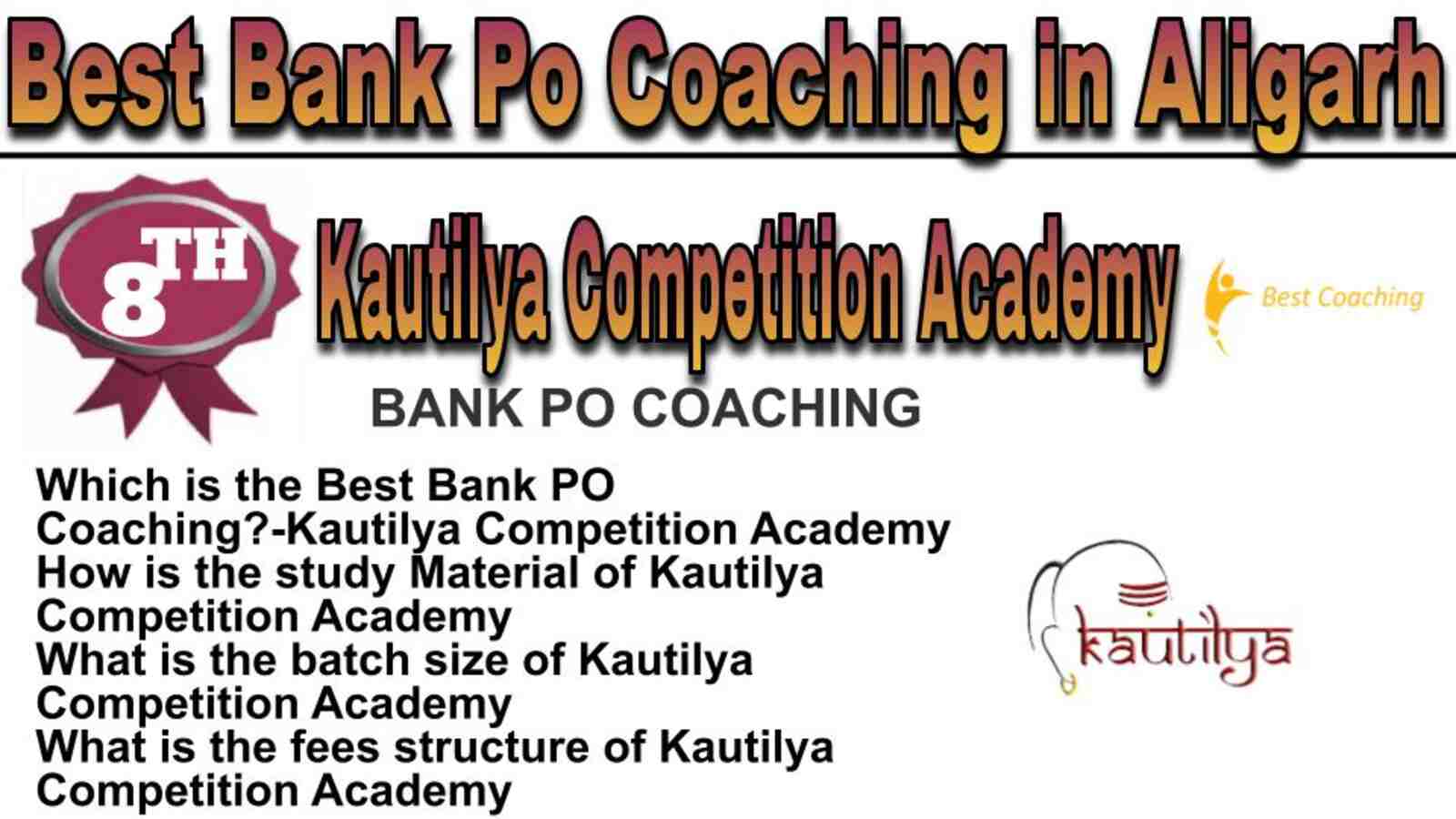Rank 8 best bank po coaching in Aligarh
