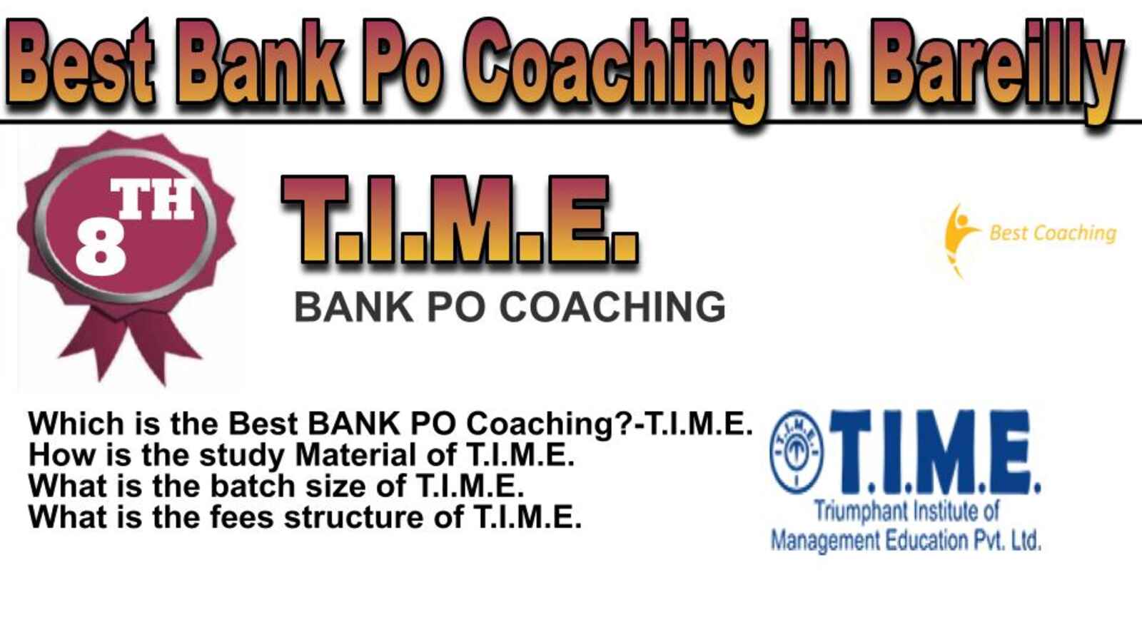 Rank 8 best bank po coaching in Bareilly