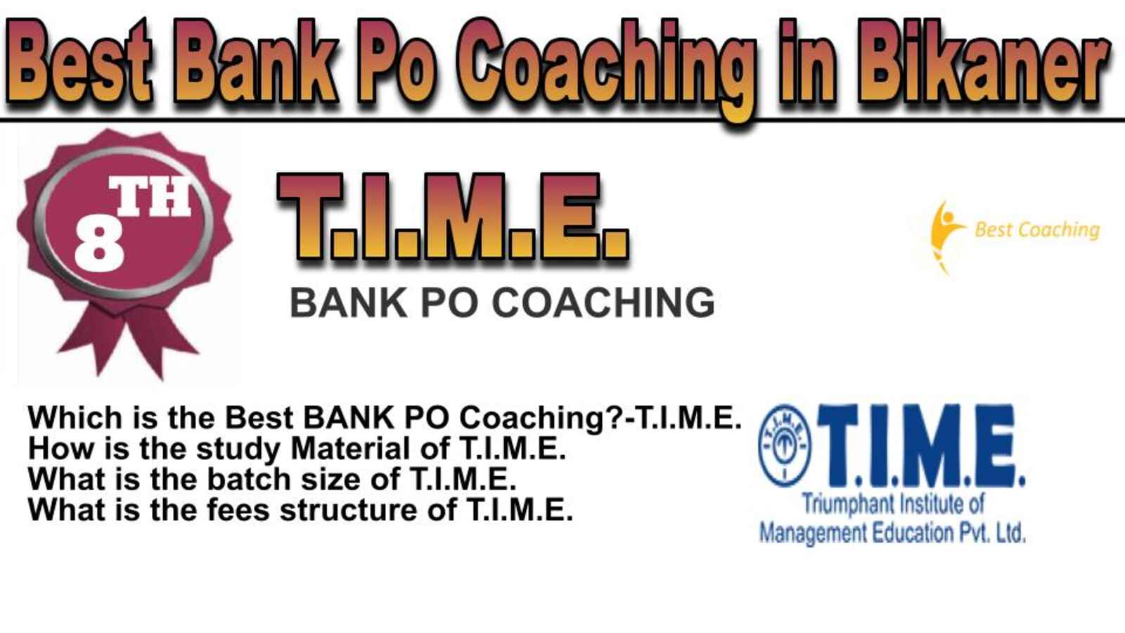 Rank 8 best bank po coaching in Bikaner