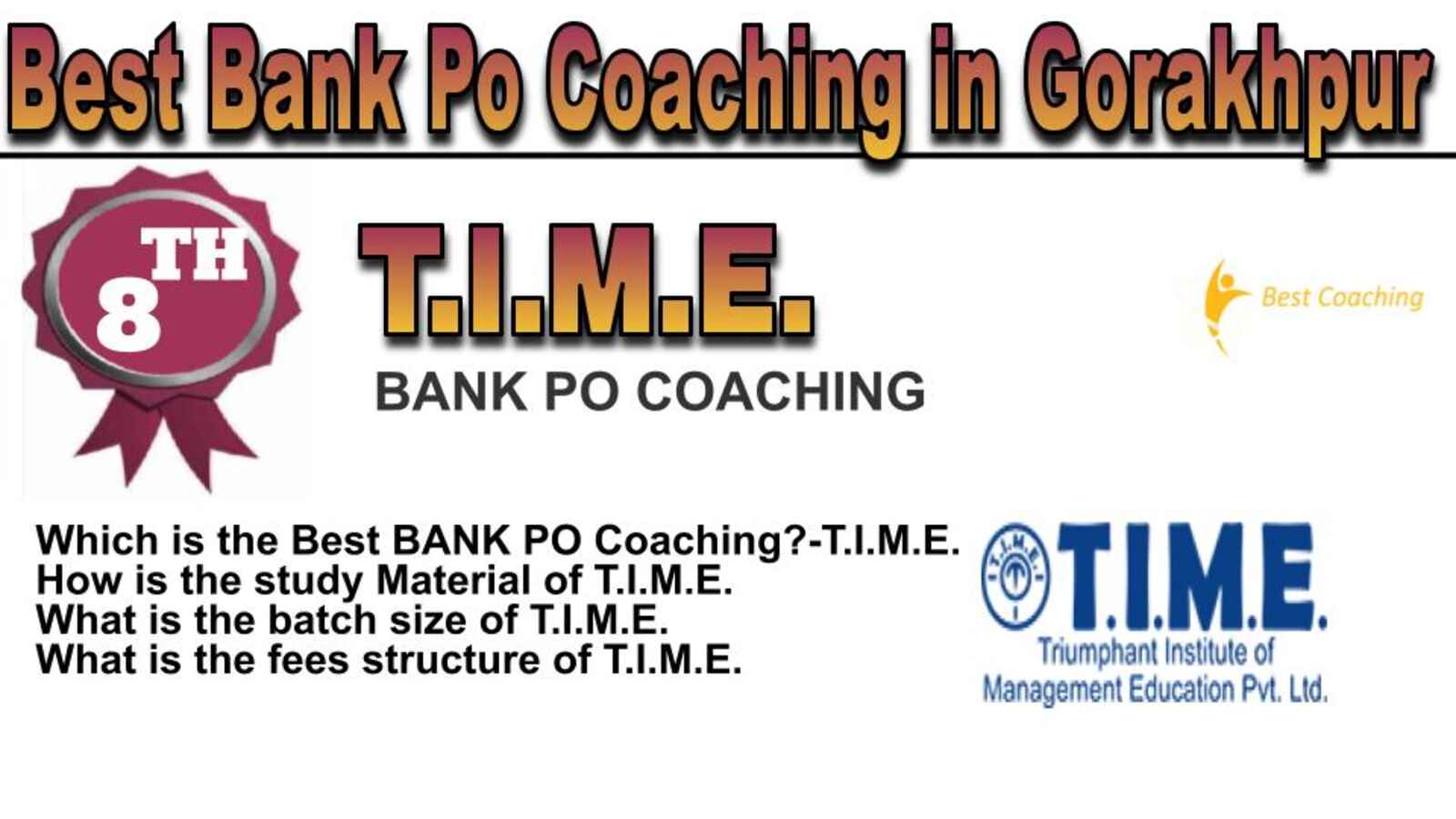 Rank 8 best bank po coaching in Gorakhpur