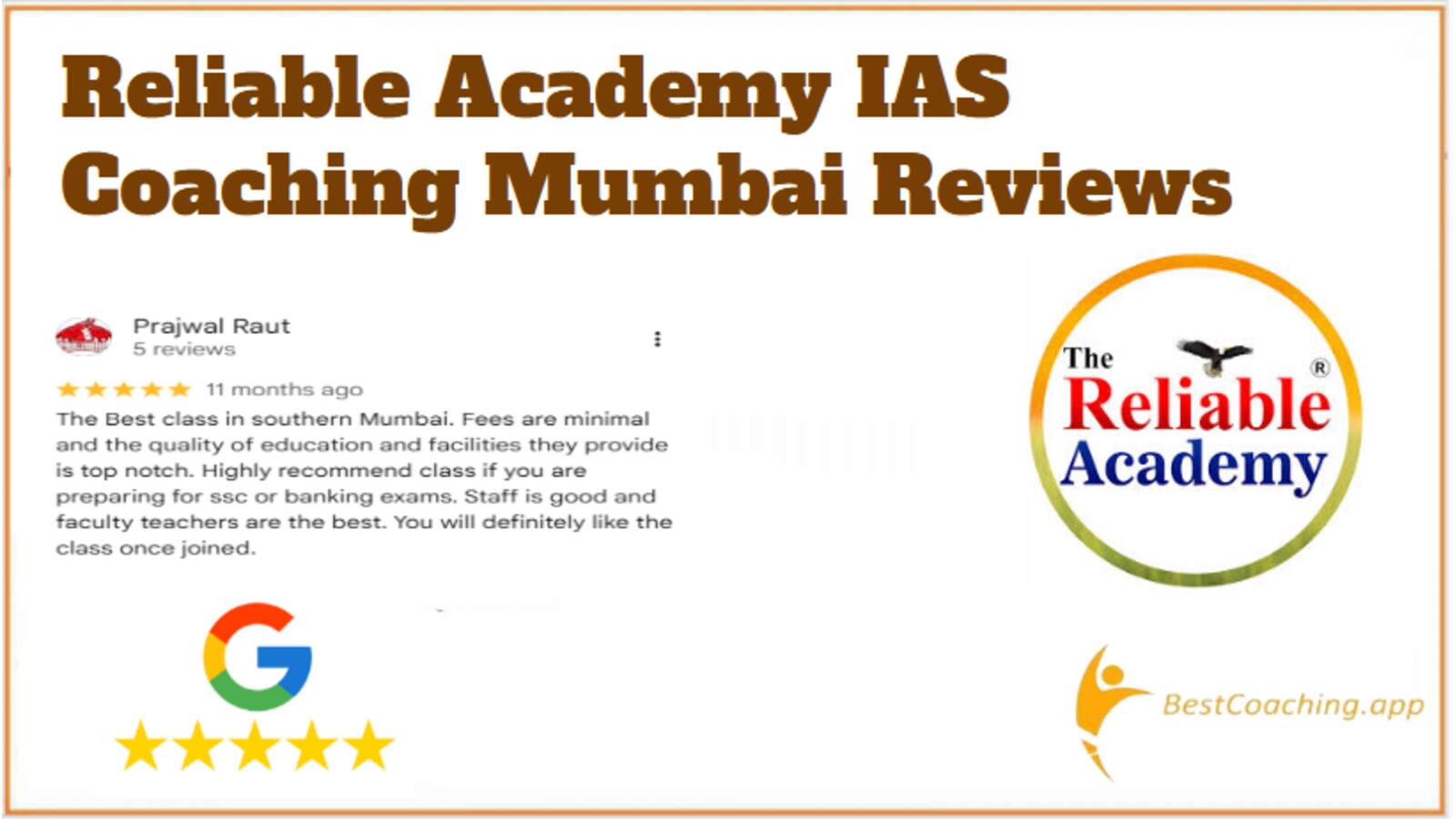 Reliable IAS Academy Mumbai reviews