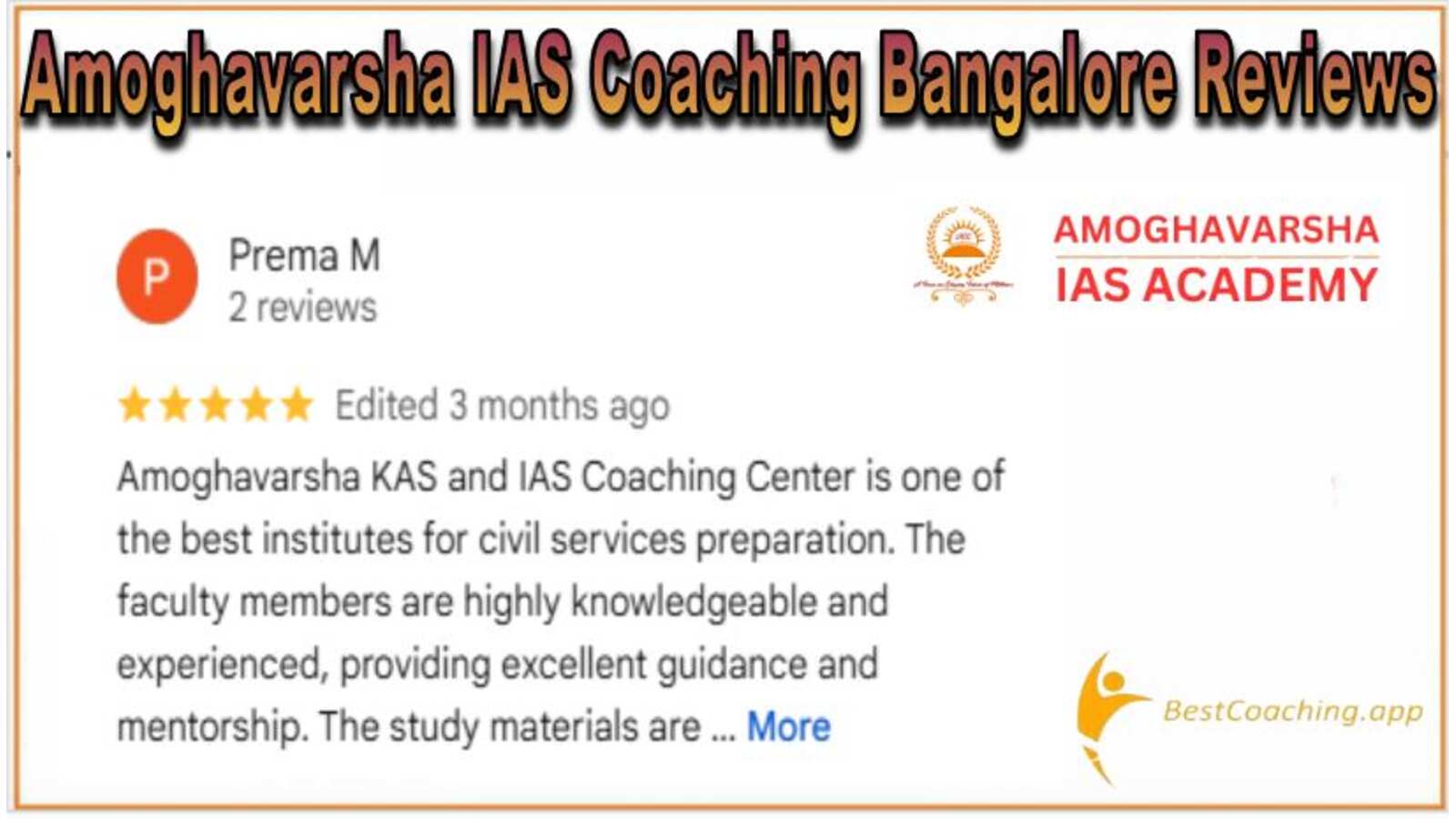 Amogha varsha IAS Coaching Bangalorev