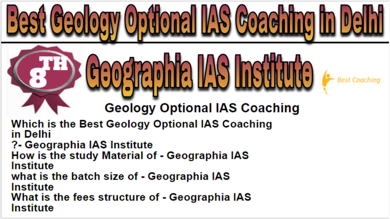 Best Geology Optional IAS Coaching in Delhi