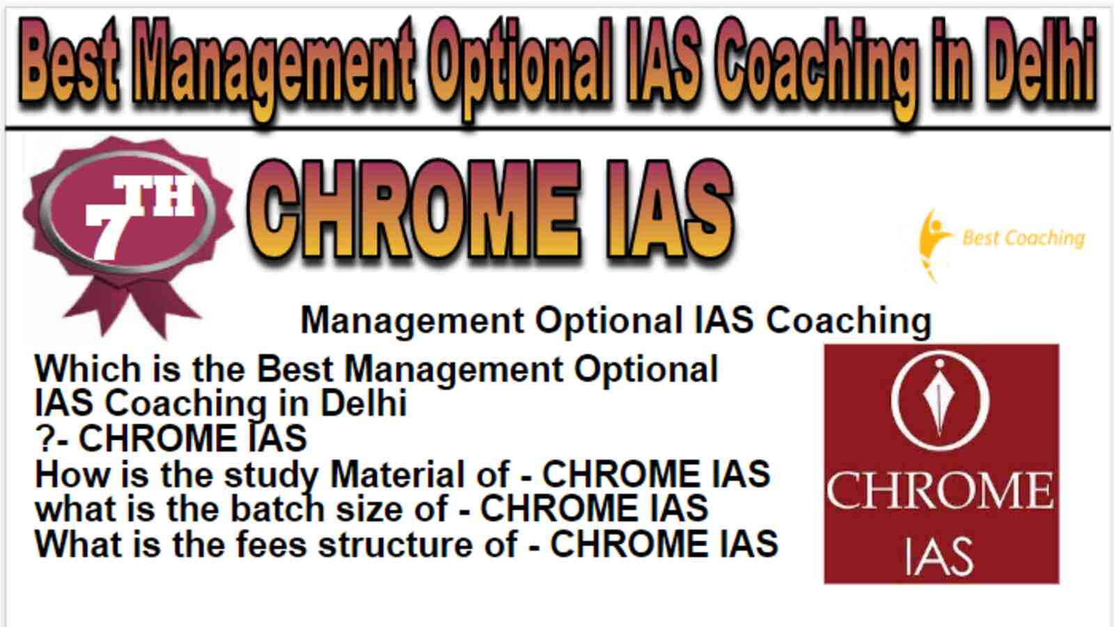 Best Management Optional IAS Coaching in Delhi
