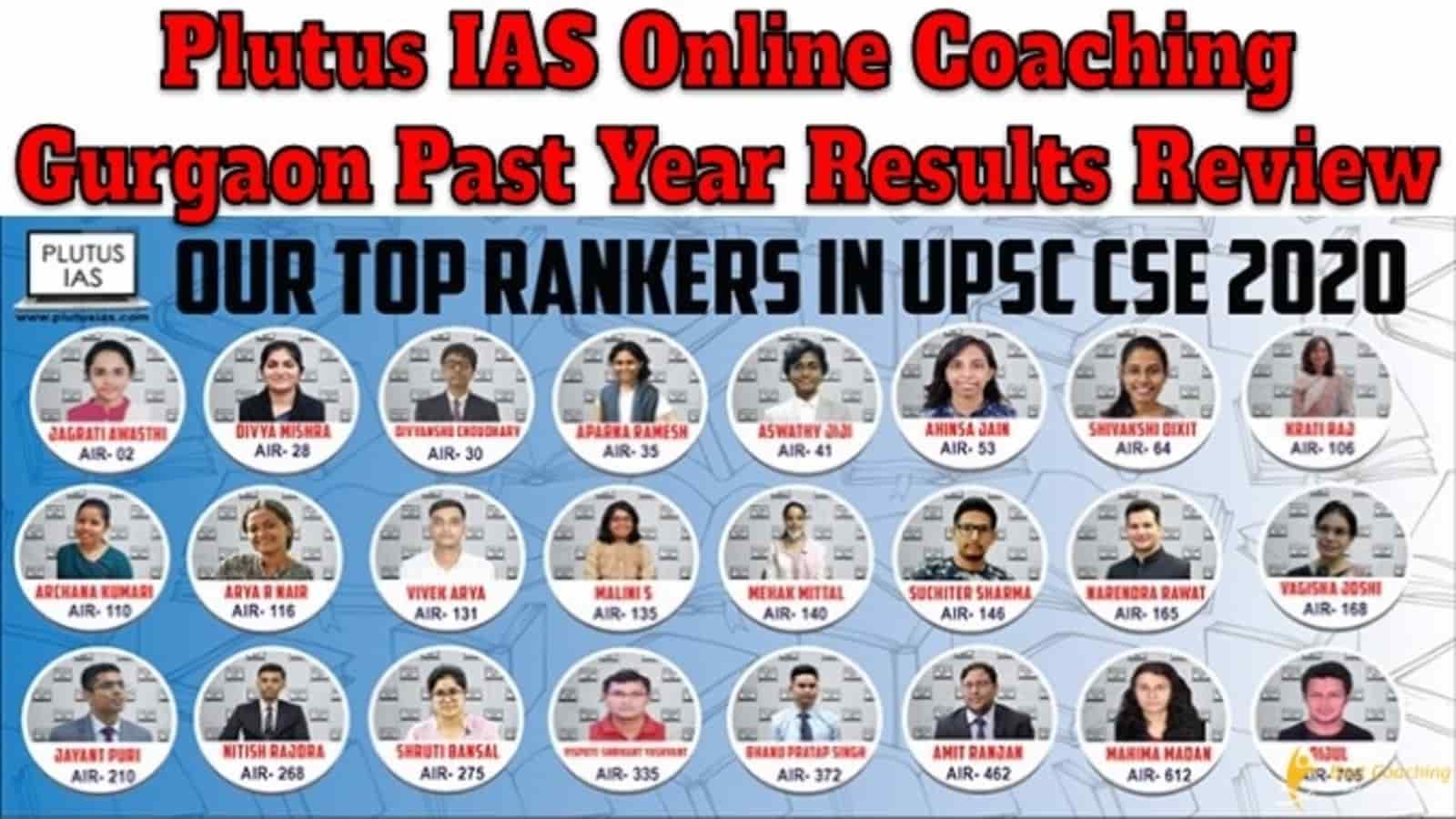 Plutus IAS Online Coaching Gurgaon Past Year Results Review