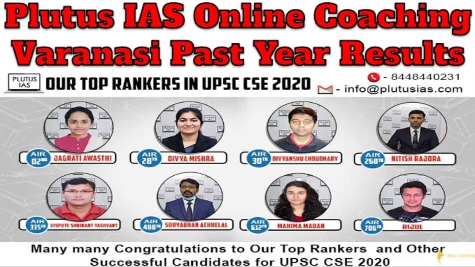 Plutus IAS Online Coaching Varanasi Past Year Results