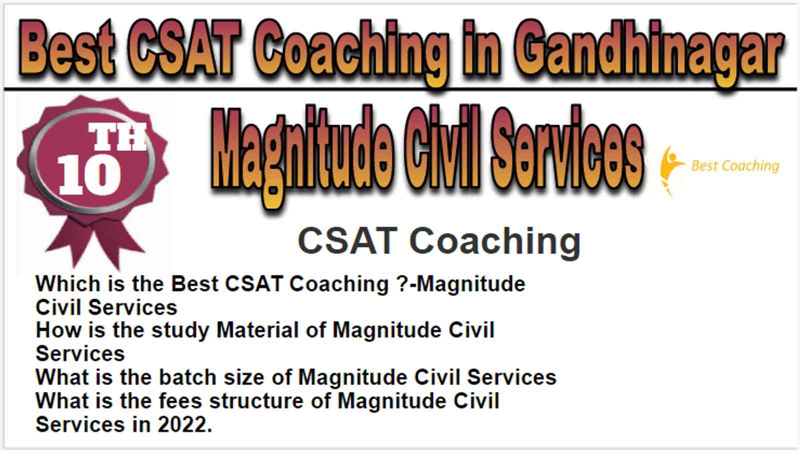 Rank 10 Best CSAT Coaching in Gandhinagar