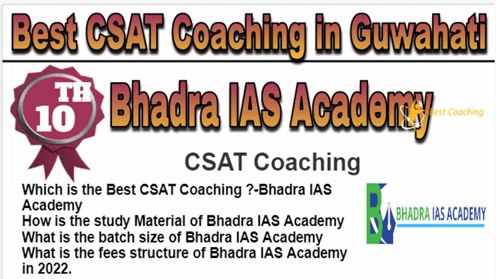 Rank 10 Best CSAT Coaching in Guwahati