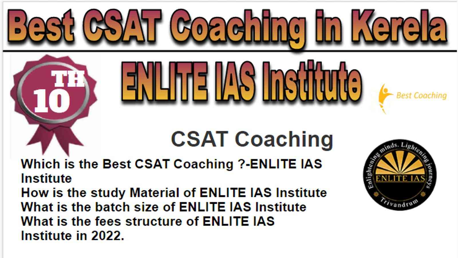 Rank 10 Best CSAT Coaching in Kerela