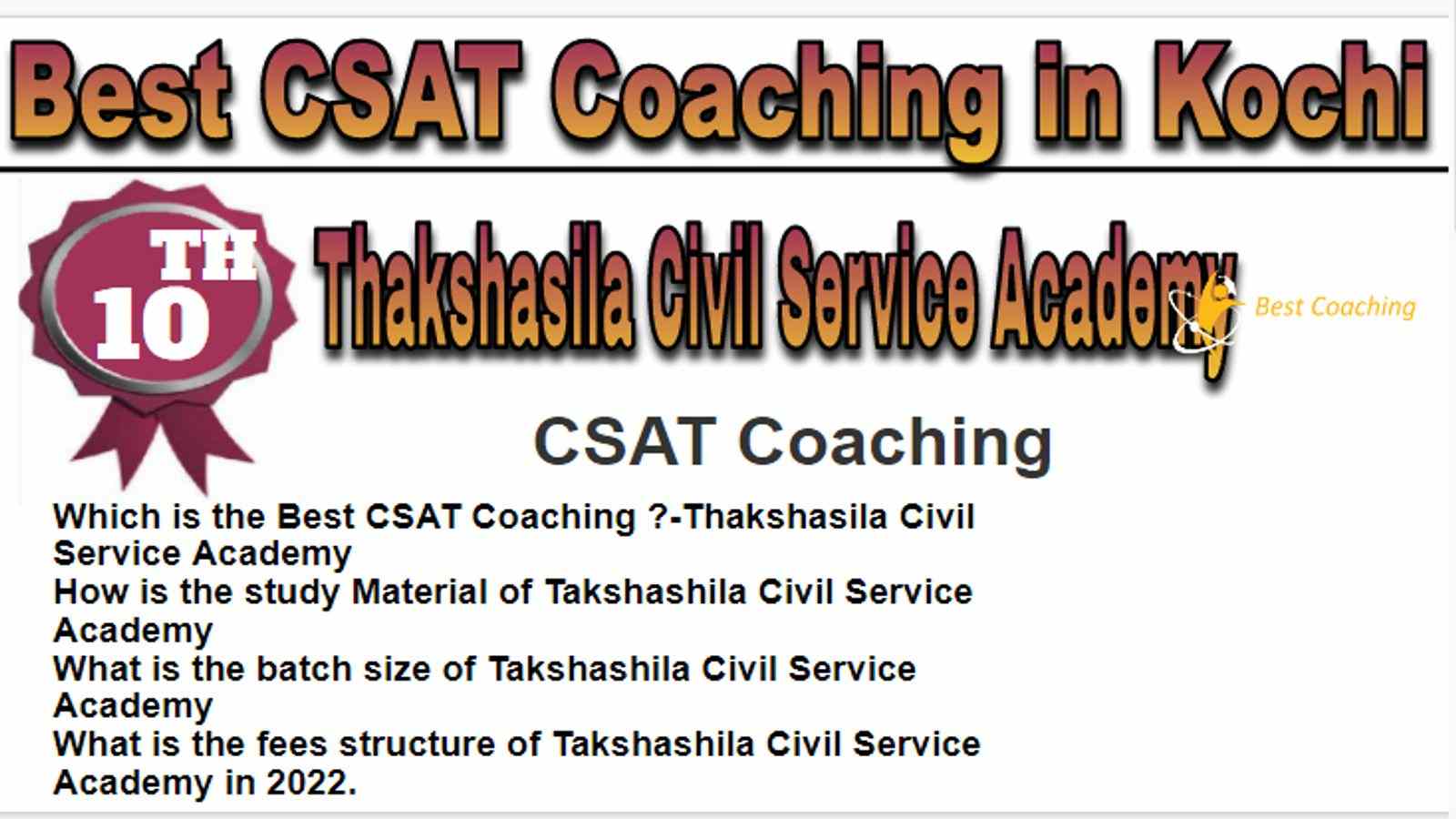 Rank 10 Best CSAT Coaching in Kochi